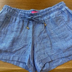 Lilly Pulitzer Linen Drawstring Shorts Size S